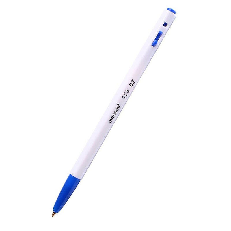 Monami 153 Ballpoint Pen 0.7mm Dozen Box (Black, Blue, Red Ink Assorted Color 12 Pens) - Image 3